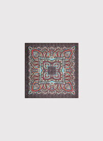 Dvipusė vyriška kišeninė nosinaitė peislio raštu