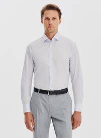 Žydri vyriški marškiniai su kontrastingu apvadu