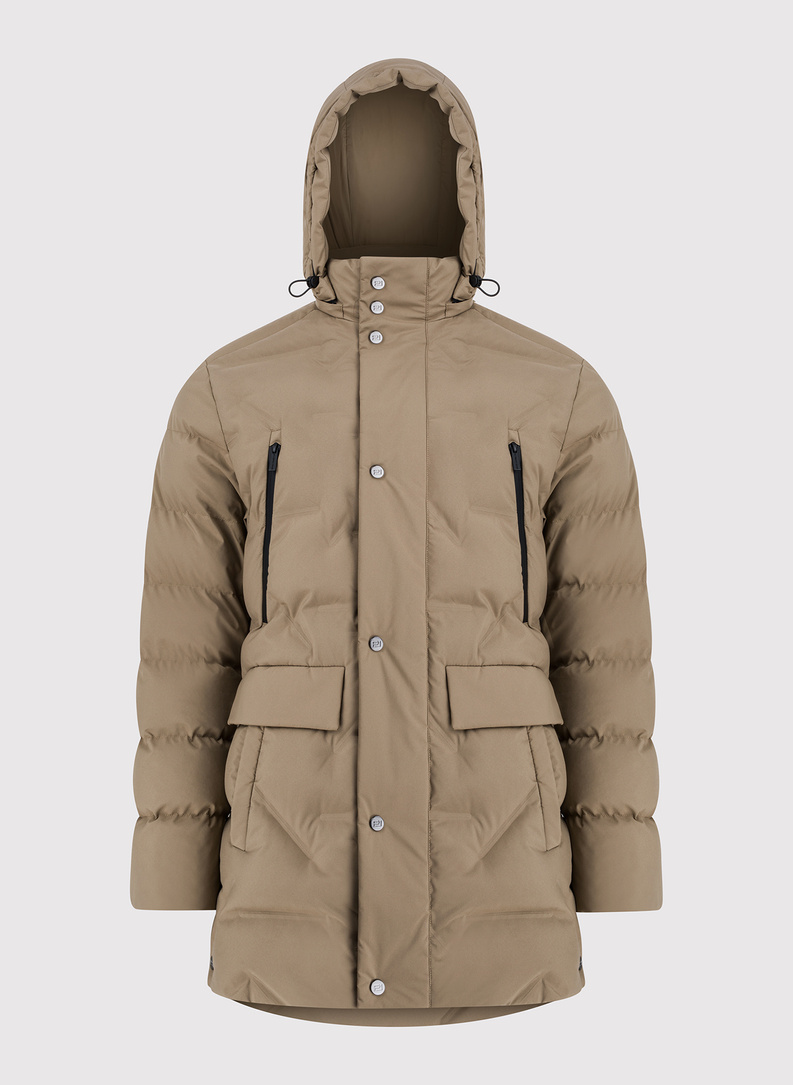 Smėlinė žieminė vyriška striukė