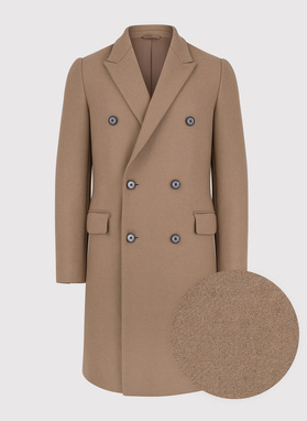 Smėlio spalvos dvieilis vyriškas lietpaltis