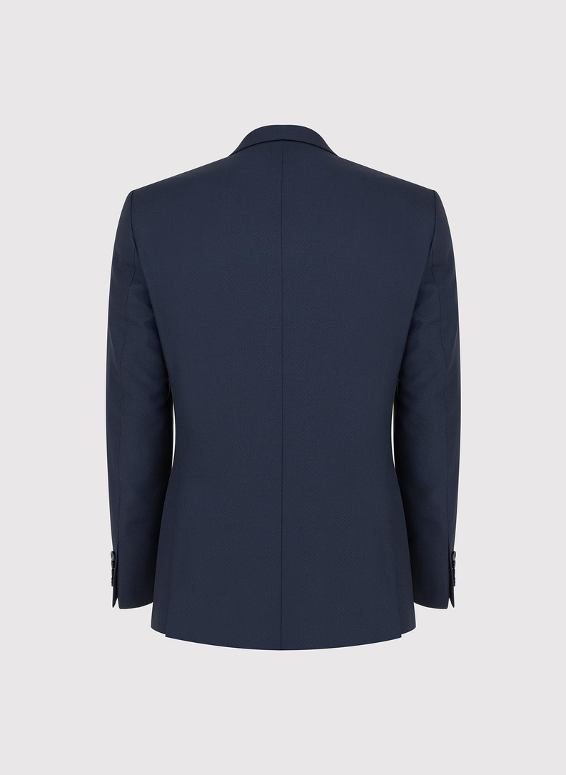 Tamsiai mėlynas vilnonis vyriškas kostiumas