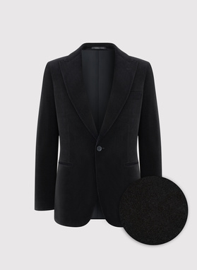 Juodas medvilninis vyriškas švarkas