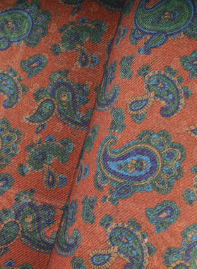 Dvipusė vyriška kišeninė nosinaitė peislio raštu