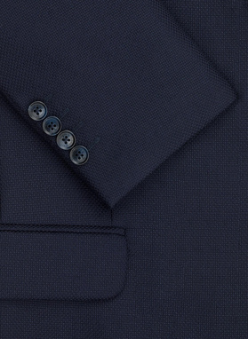 Tamsiai mėlynos spalvos vilnonis švarkas