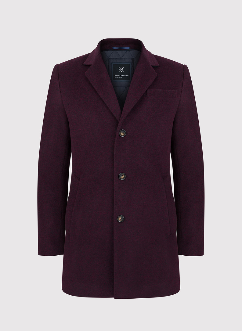 Vyšninis vyriškas lietpaltis su nusegama stačia apykakle