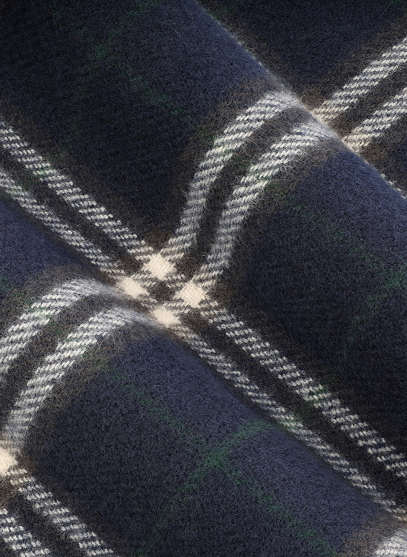 Tamsiai mėlynas šalikas langeliais