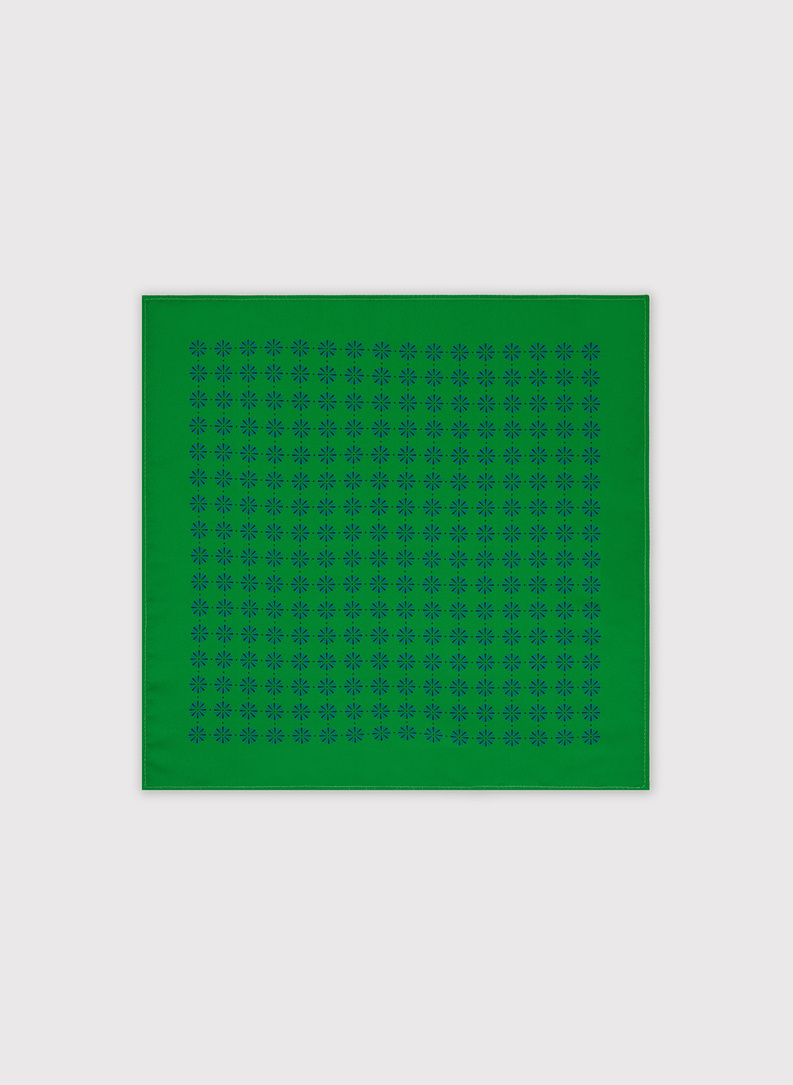 Raštuota žalia kišeninė nosinaitė