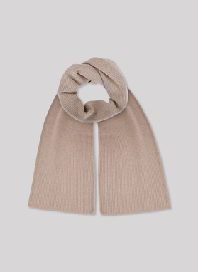 Smėlio spalvos vyriškas komplektas: kepurė ir šalikas