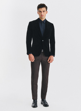 Juodas medvilninis vyriškas švarkas