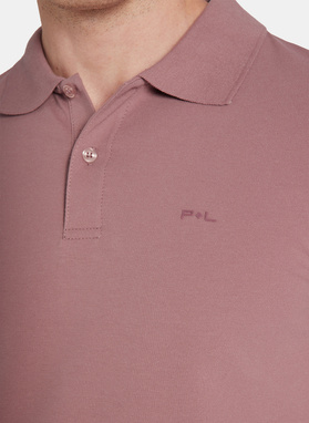 Rožinės spalvos polo T marškinėliai
