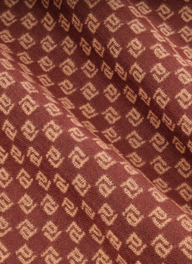 Rudas vyriškas šalikas su smėliniu žiedu su PL spaudu