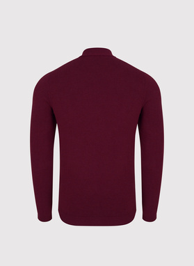 Tamsiai raudonos spalvos vyriškas pusgolfis