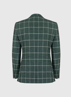 Žalias languotas vyriškas švarkas