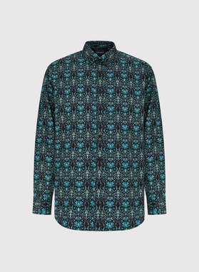 Juodi marškiniai turkio gėlėmis